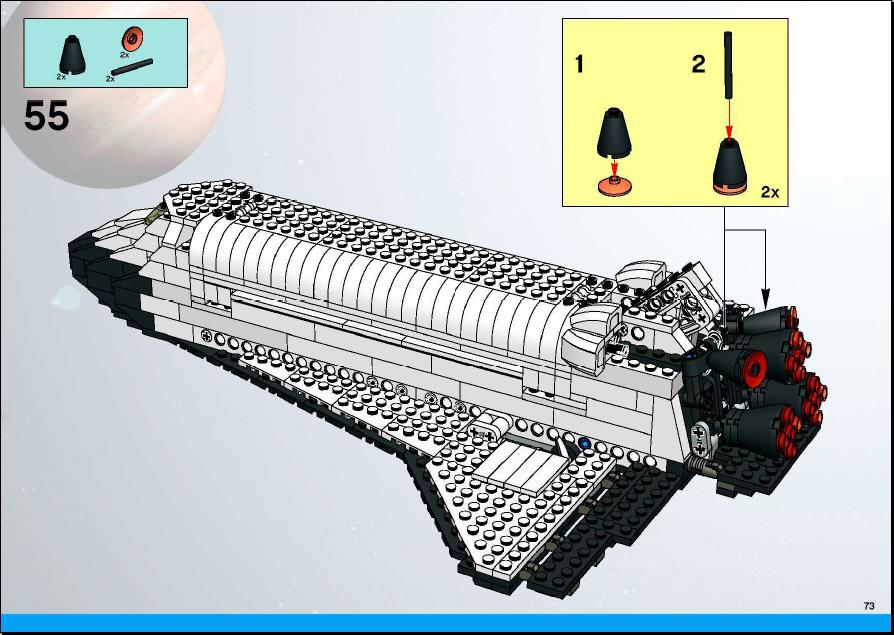 lego space shuttle discovery external tank